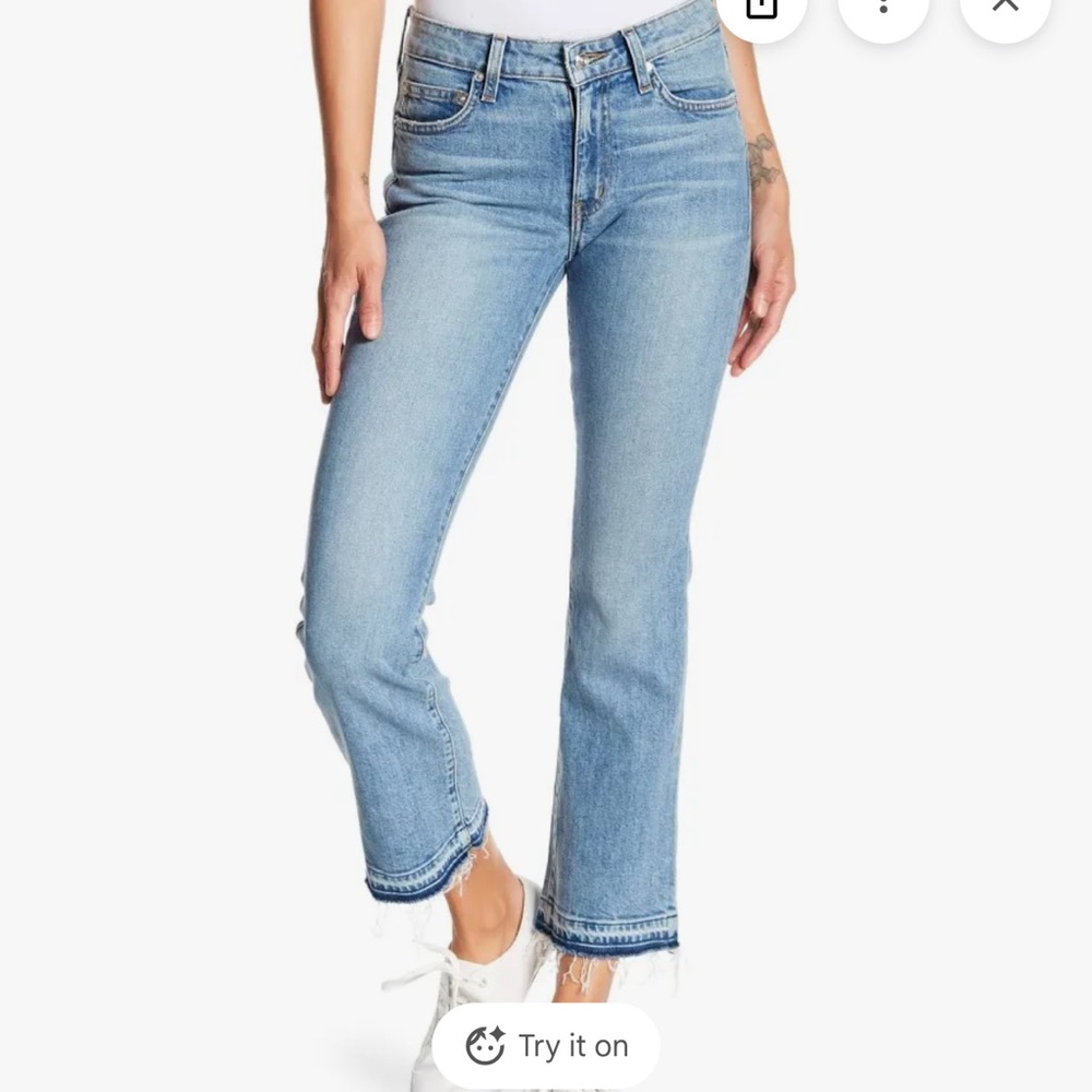Derek Lam 10 Denim “Gia” Cropped, Mid-Rise Flare Jeans, Size 26, EUC